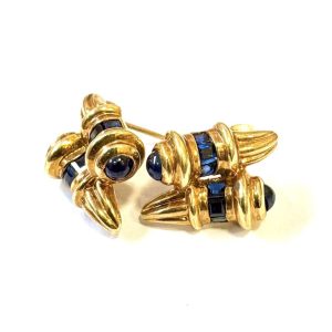 【K18 (18金)】サファイア ピアス
