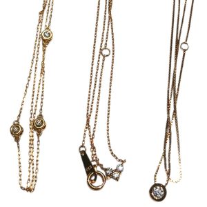【K18ネックレスおまとめ】18金・貴金属・アクセサリー・ダイヤモンド