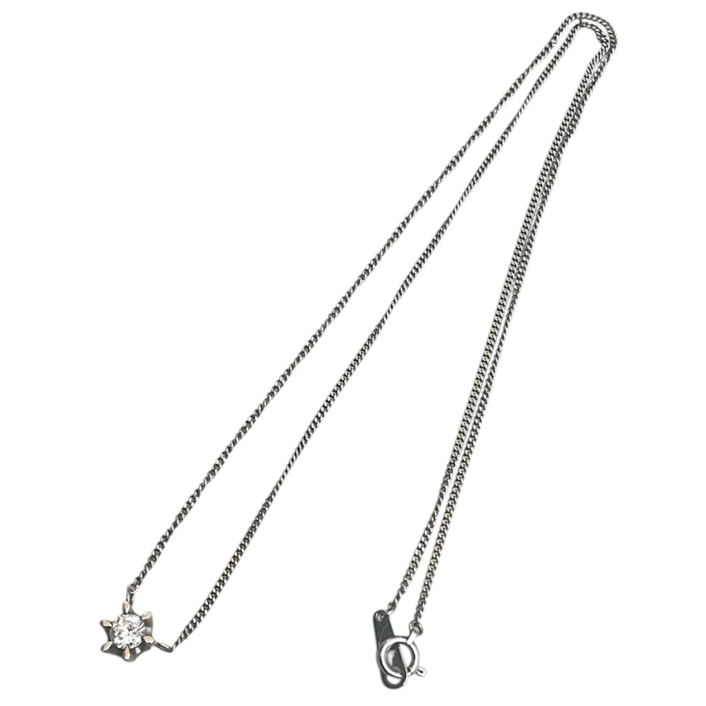 Pt900 プラチナ900 ダイヤモンド付きネックレス アクセサリー