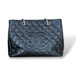 【グランド ショッピング トート・キャビアスキン】CHANEL【Aランク】