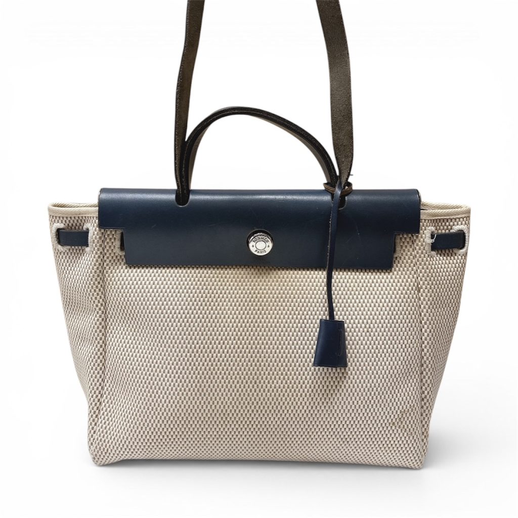 HERMES エールライン トート PM ハンドバッグ / エールライン グレー / キャンバス / ユニセックス