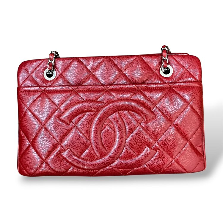 【マトラッセ キャビアスキン チェーントート】CHANEL【Bランク】