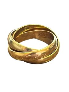 K18　カルティエ　トリニティリング　3連リング　18金　750　Cartier