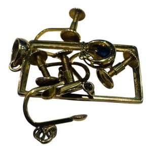 K18 18金 トップ イヤリング 破損品