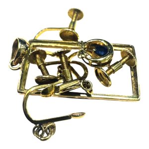K18 18金 トップ イヤリング 破損品