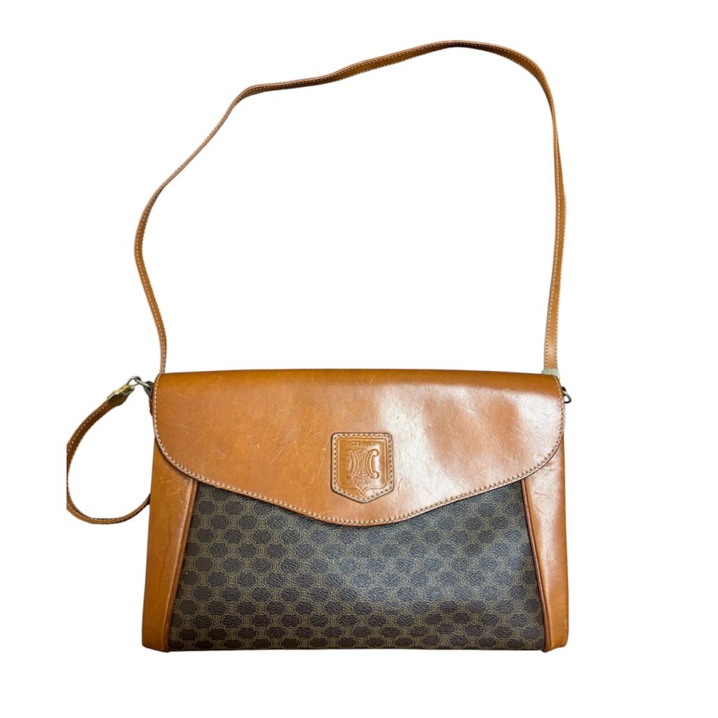 CELINE マカダム柄ショルダーバッグ