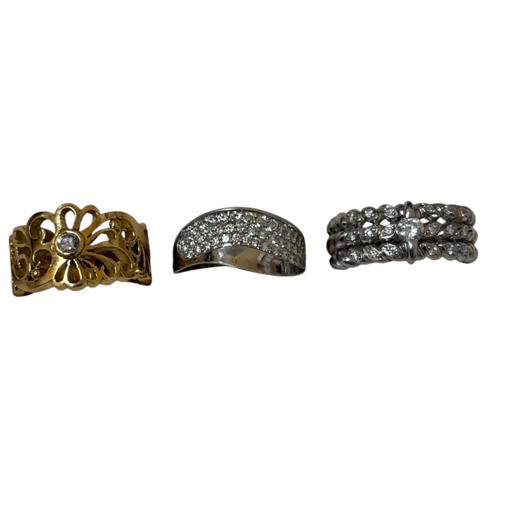 【K18/Pt900 リング まとめ】ジュエリー・750・18金・ゴールド・プラチナ900・宝石・ダイヤモンド・アクセサリー・貴金属