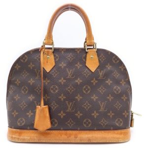 LOUIS VUITTON ルイヴィトン モノグラム アルマPM ハンドバッグ ブラウン PVC ×レザー M40878
