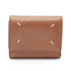 メゾンマルジェラ11 Maison Margiela 11 4ステッチ コンパクトウォレット 三つ折り財布 財布 レザー ブラウン系 SA3UI0010