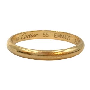 Cartier カルティエ リング #55 K18 18金 Au 750 ゴールド ウエディング アクセサリー 15号 指輪 ブランド 中古 MB ha KBS