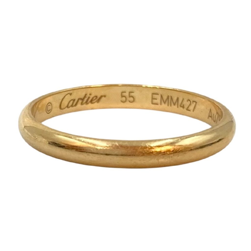 Cartier カルティエ リング #55 K18 18金 Au 750 ゴールド ウエディング アクセサリー 15号 指輪 ブランド 中古 MB ha KBS