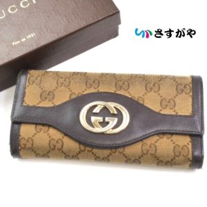 GUCCI グッチ インターロッキングG GGキャンバス 財布 ダメージ大
