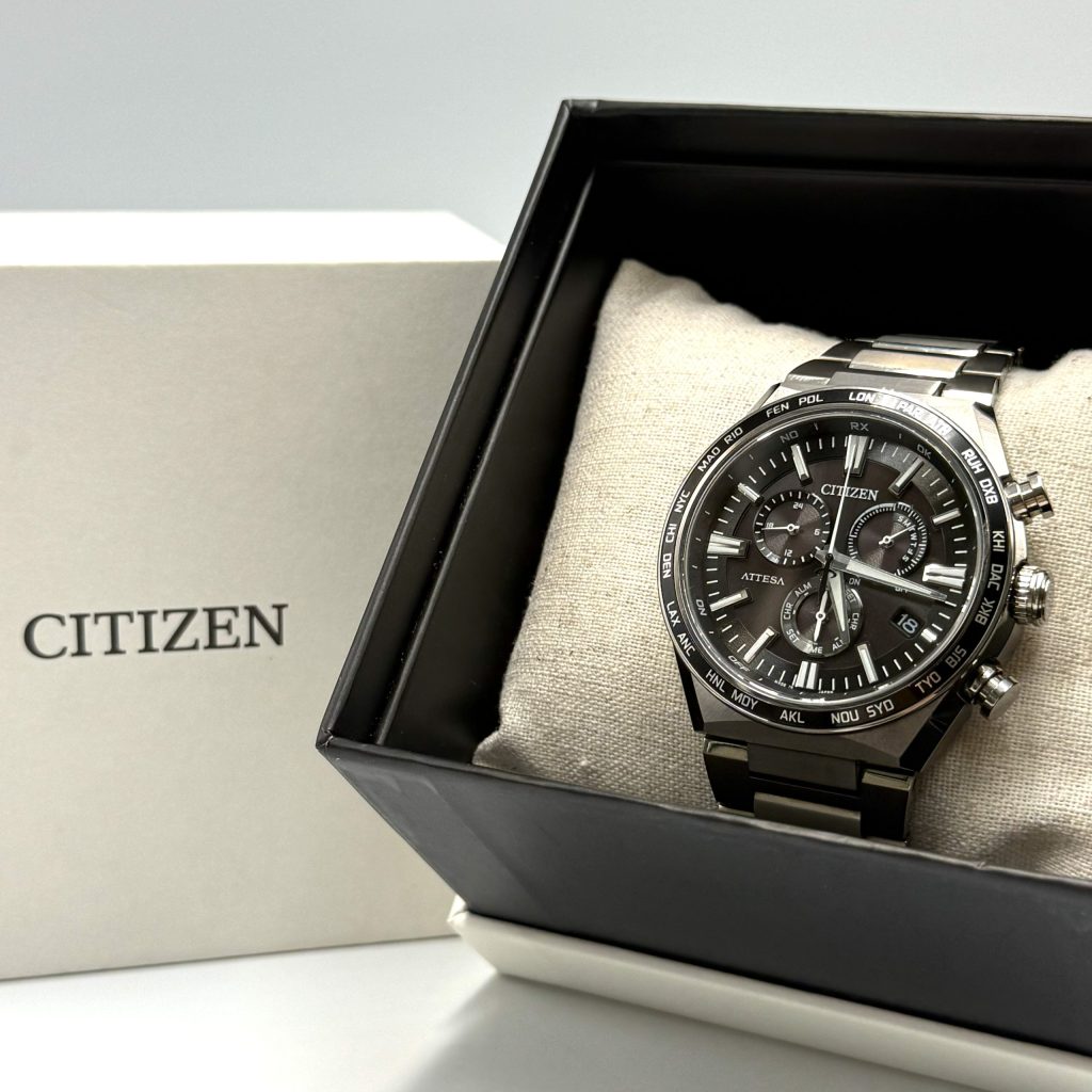 【CITIZEN シチズン アテッサ アクトライン エコドライブ 電波時計】高価買取｜伊勢崎市宮前町