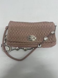 Miu Miu マテラッセ クリスタル ビジューチェーン 2WAYバッグ