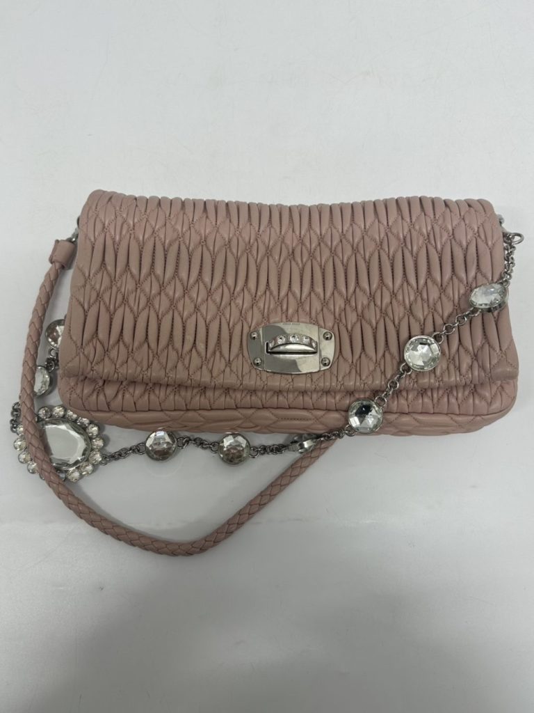 Miu Miu マテラッセ クリスタル ビジューチェーン 2WAYバッグ