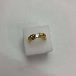 K18 ダイヤモンド付き リング