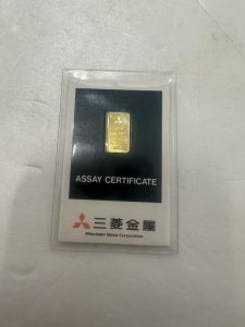 三菱金属・純金インゴット 1g
