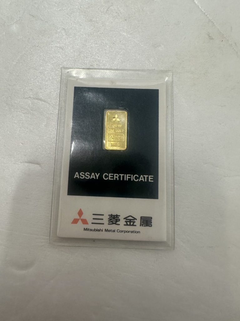 三菱金属・純金インゴット 1g