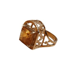 K18(18金) シトリン17ct リング