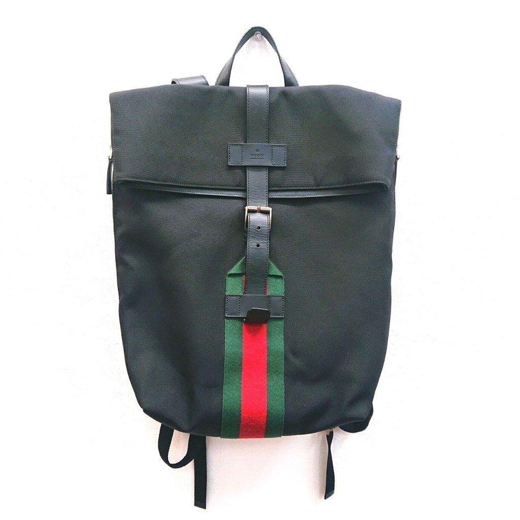 GUCCI グッチ シェリーライン キャンバスレザー バックパック