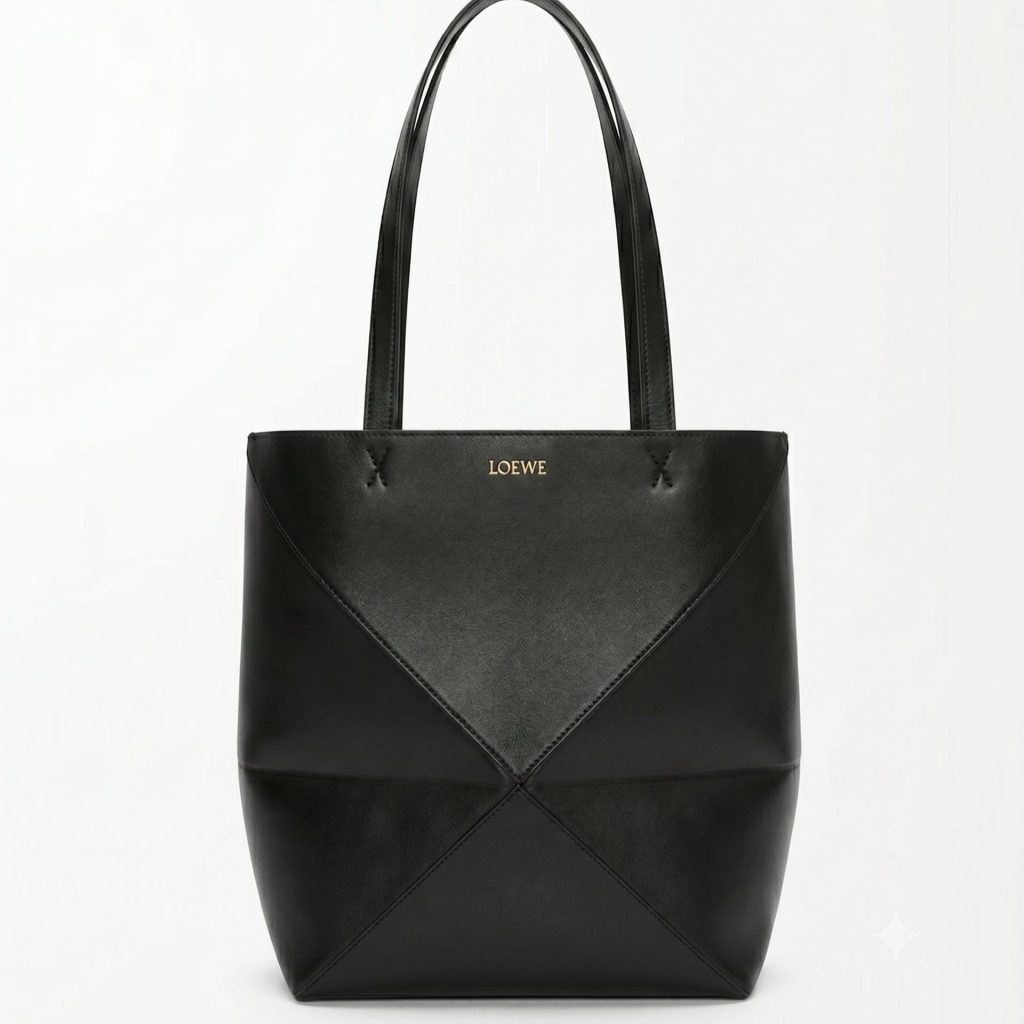 LOEWE（ロエベ）パズルフォルドトート ミニ　シャイニーカーフ