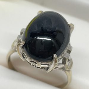 金プラチナの買取ならさすがや！| 羽村市羽中 | k14WGブラックオニキス付きリング