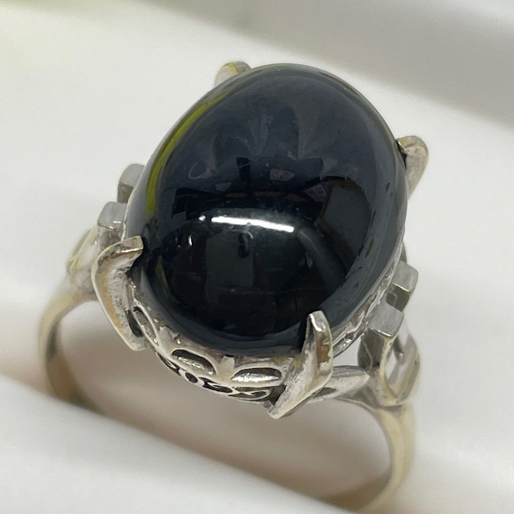 金プラチナの買取ならさすがや！| 羽村市羽中 | k14WGブラックオニキス付きリング