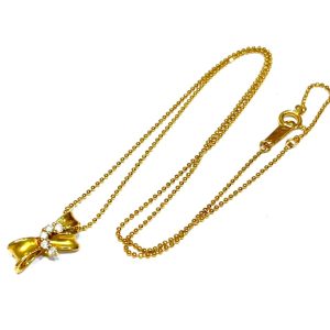 K18 18金 ダイヤモンド付き ネックレス アクセサリー