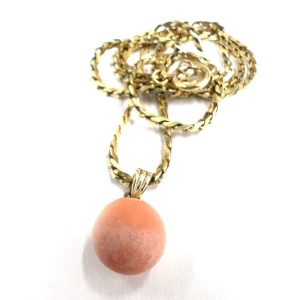【貴金属】K18 18金 750 珊瑚 ネックレス アクセサリー ジュエリー