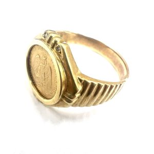 【貴金属】K18 18金 750 K21.6 コイン リング アクセサリー ジュエリー