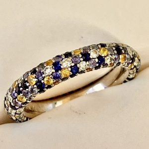 K18WG 色石・宝石リング