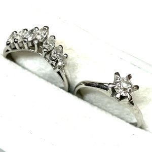 【強化買取中!!！】PT900 (プラチナ900) 宝石付き 2点 貴金属 アクセサリー