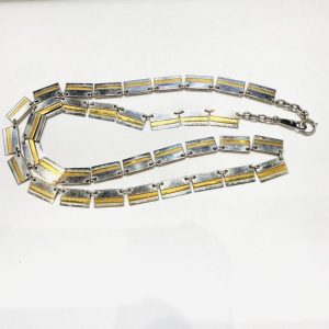 Pt850 K18 プラチナ850 18金 コンビ ネックレス