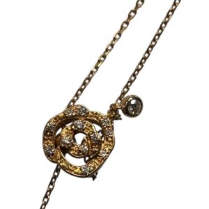 K18 18金 メレダイヤ付ネックレス ジュエリー アクセサリー