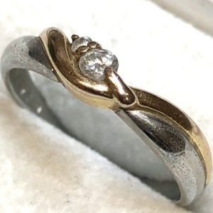 Pt900 リング ダイヤ付き
