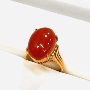 K18 （18金 750） リング 赤珊瑚