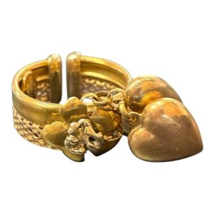 K18　リング　ハートチャーム　18金　750　ゴールド　貴金属
