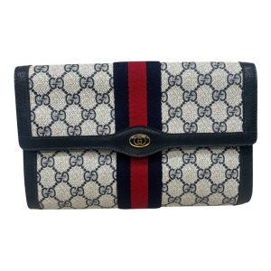 希少なネイビーカラー！「オールドグッチ」シェリーラインのクラッチバッグをお買取り！