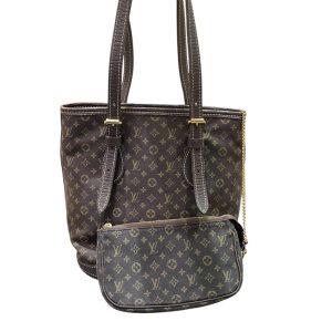 Louis Vuitton モノグラム ミニ・ラン バケットPM エベヌ　ルイヴィトン ブランドバッグ