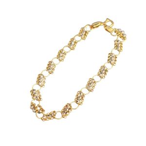 K18/Pt850 ブレスレット 石なし 18金 プラチナ 金ベース アクセサリー