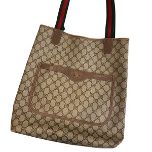 GUCCI オールドグッチ シェリーライン GG柄 トートバッグ