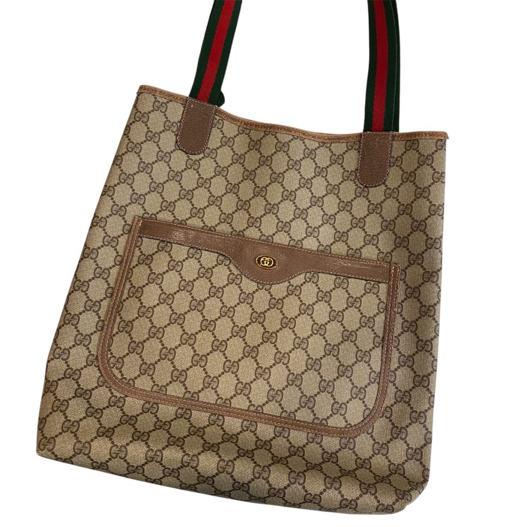 GUCCI オールドグッチ シェリーライン GG柄 トートバッグ