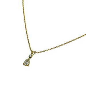 K18 ダイヤモンド1.08ct＆メレダイヤ0.03ct付きネックレス