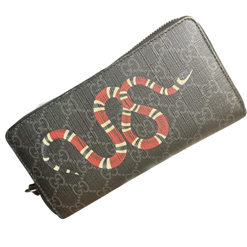 GUCCI GGスプリーム スネーク ラウンドファスナー長財布　札幌市白石区菊水