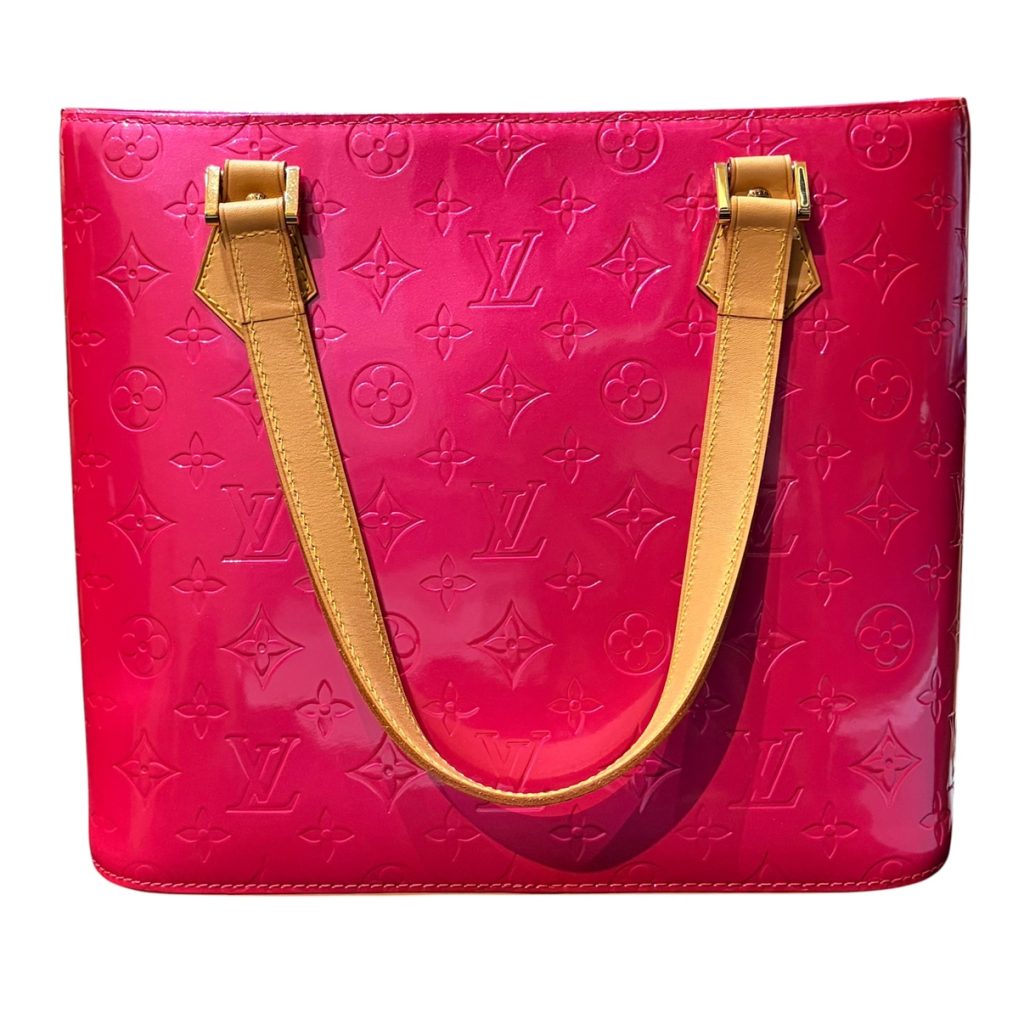 ルイヴィトン(Louis Vuitton) モノグラム ヴェルニ ヒューストン フューシャピンク ハンドバッグ M91219