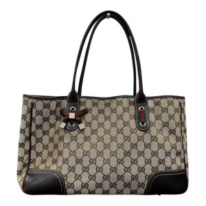 【使わなくなった】GUCCI グッチ GGキャンバス シェリーライン トートバッグ