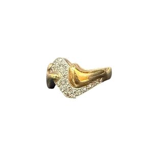 K18/Pt900 リング 石あり メレダイヤ付き 18金 プラチナ アクセサリー