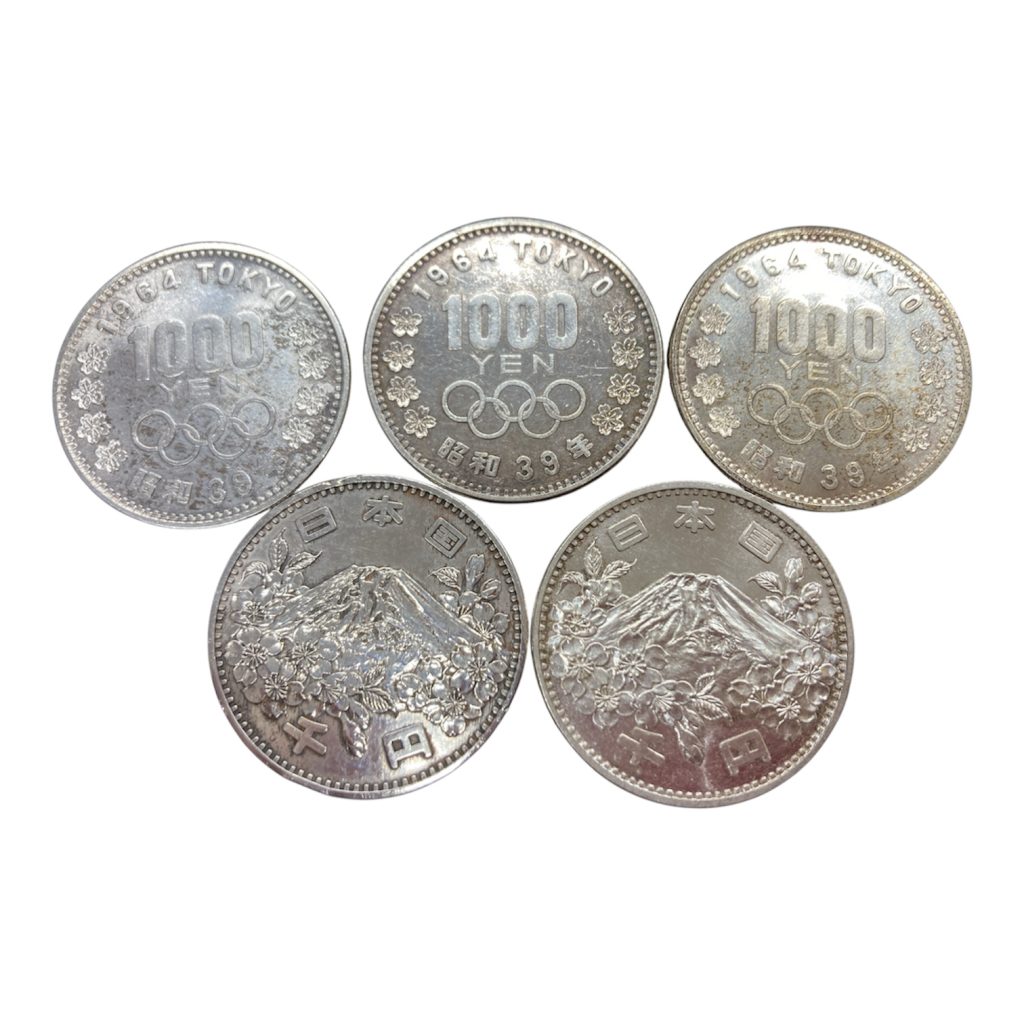 1000円銀貨 東京オリンピック 昭和39年 1964年 TOKYO 5枚