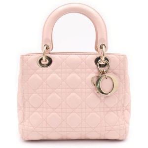 クリスチャン ディオール（Christian Dior）レディディオール ミディアム カナージュ ラムスキン