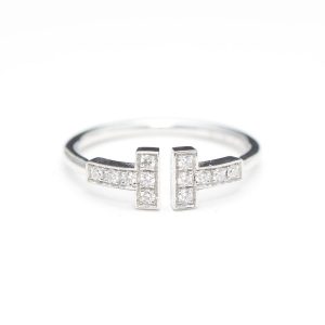 TIFFANY&Co. ティファニー 指輪 ダイヤモンドTワイヤーリング